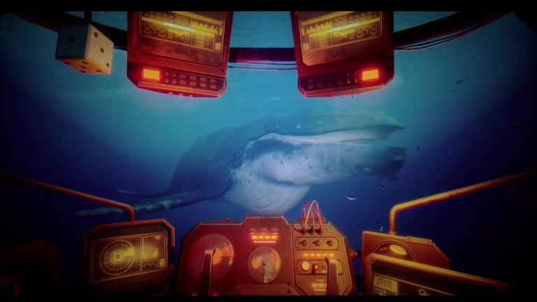 نهنگ گوژ پشت از پنجره زیر دریایی بررسی بازی Under The Waves