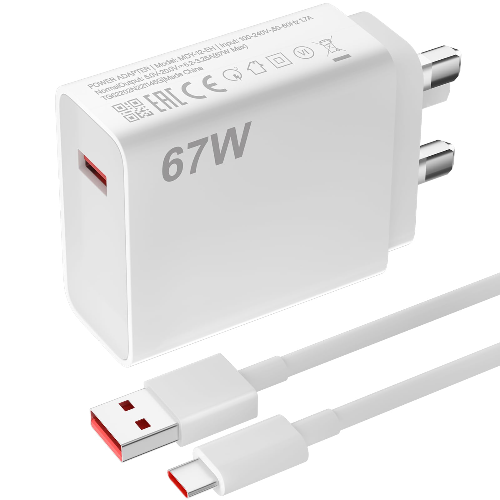 شارژر ديواري 67 وات شيائومي مدل MDY-14-EV