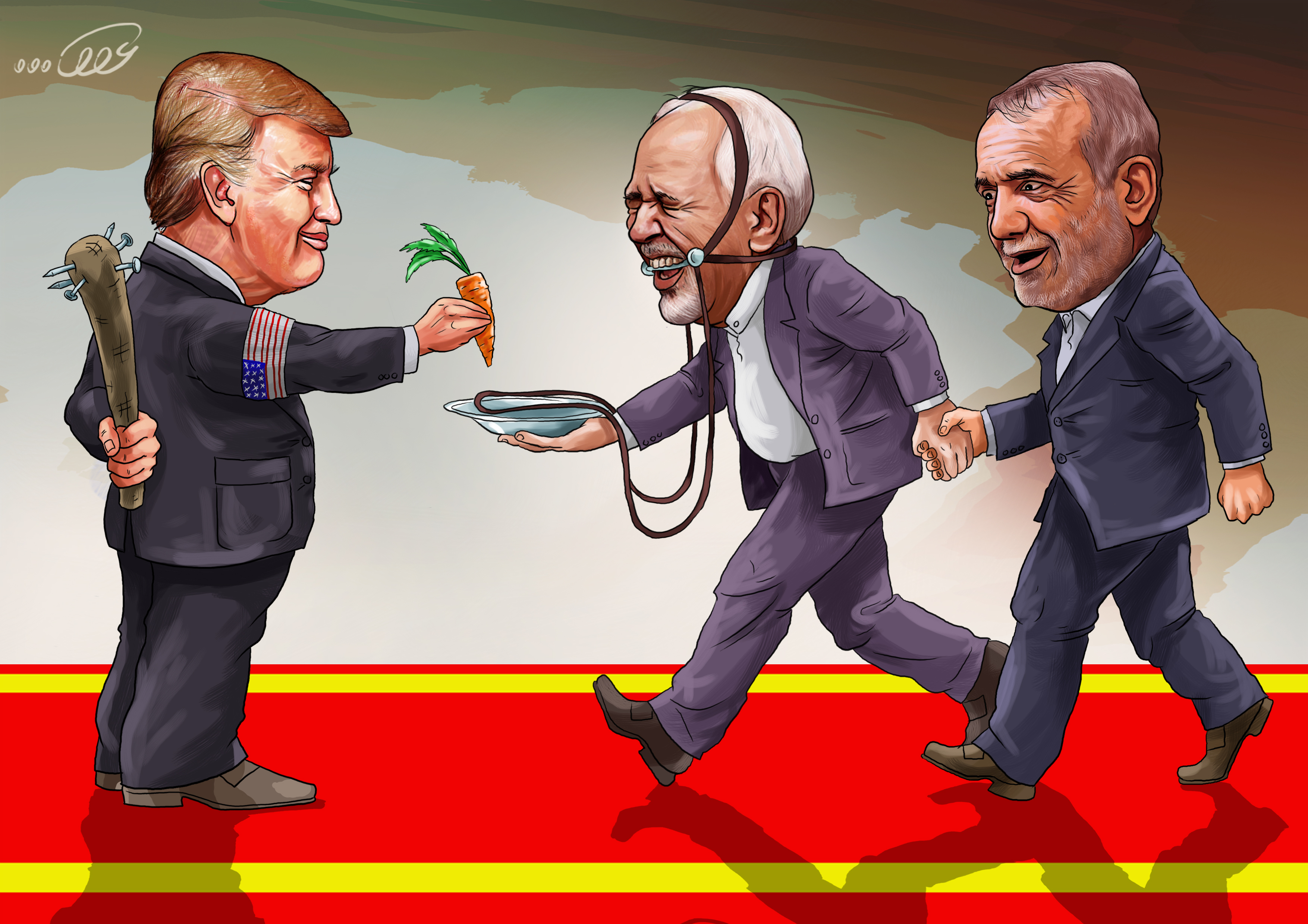 بردن_پزشکیان_به_وسیله_ظریف_برای_مذاکره_با_es04.jpg